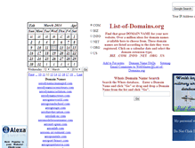 Tablet Screenshot of listofdomains.org